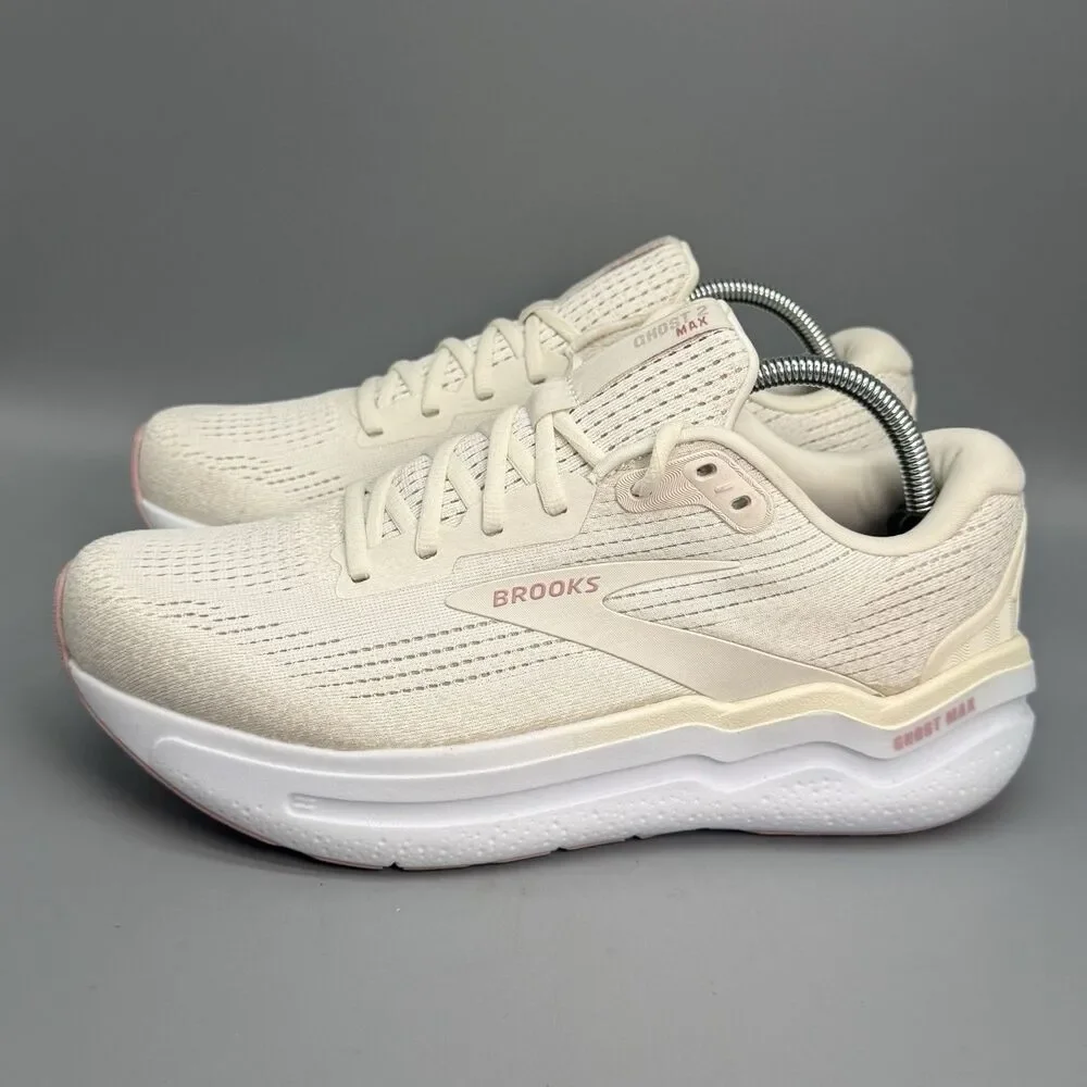 Brooks Ghost Max 2 Women's 11 Coconut Milk White Athletic Running Sneakers Shoes